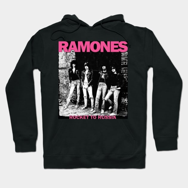 Ramones Band's Iconic Symbols Gabba Gabba Hey Hoodie by Rutha CostumeFashionModel